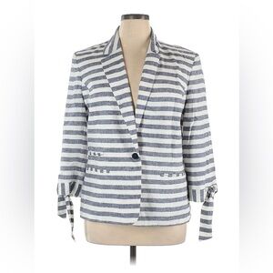 💋 Stripped Casual One Button Blazer Size XL